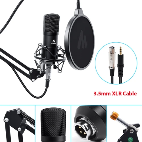 Микрофонный набор для подкастеров Maono A03: Разъем XLR