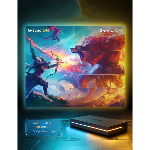 Набір адаптивного підсвічування Govee H8604 AI Sync Box Kit 2 TV BackLight 55-65', RGBWIC, WI-FI/Bluetooth, чорний (H8604C12)