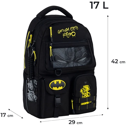 Рюкзак Kite DC25-2587 Education Teens 2587 DC Batman: Вікова група от 9 до 12 лет