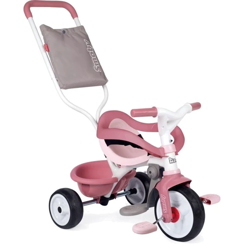 Детский металлический велосипед Smoby 3 в 1 Би Муви Комфорт с ручкой, розовый (740415) фото 14