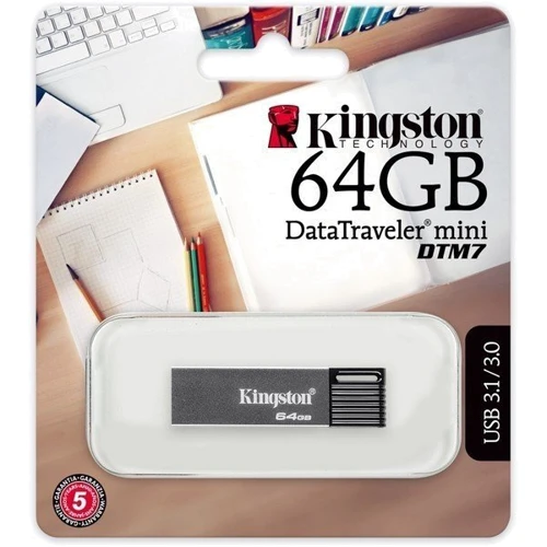 USB-флешка Kingston 64GB DataTraveler Mini M7 USB 3.0 Silver (DTM7/64GB): Максимальная скорость чтения, МБ/с 75