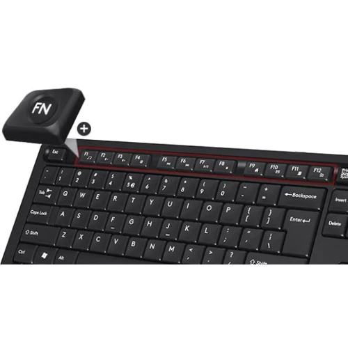 Комплект бездротовий A4Tech Fstyler FG1010 Black/Grey: Тип клавіш мембранний