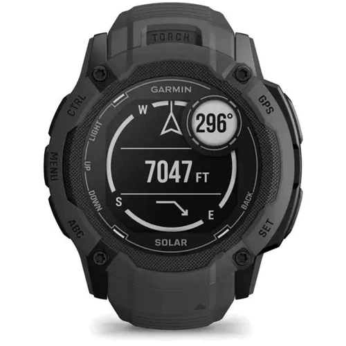 Смарт-часы Garmin Instinct 2X Solar Graphite (010-02805-00): Особенности Фонарик, Бесконтактная оплата, Компас, Солнечная батарея, С большой автономностью, Водонепроницаемые