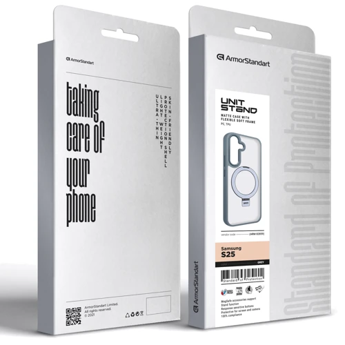 Чехол для телефонов ArmorStandart Unit Stand Grey for Samsung S931 Galaxy S25 (ARM82859): Совместимость Samsung S931 Galaxy S25