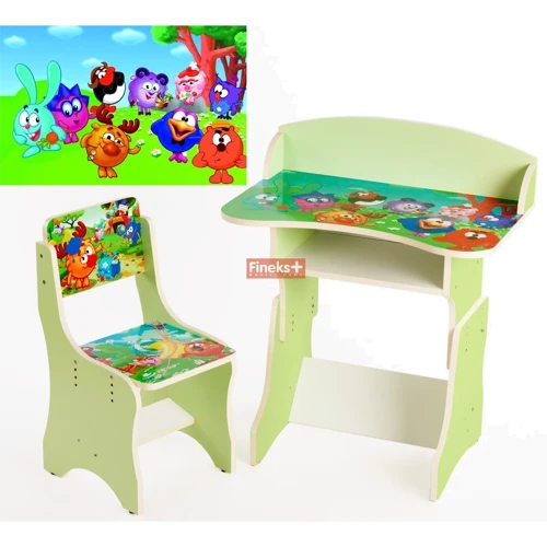 Парта зростаюча і стільчик Фінекс Плюс Смішарики (111): Вік дитини від 3-х років