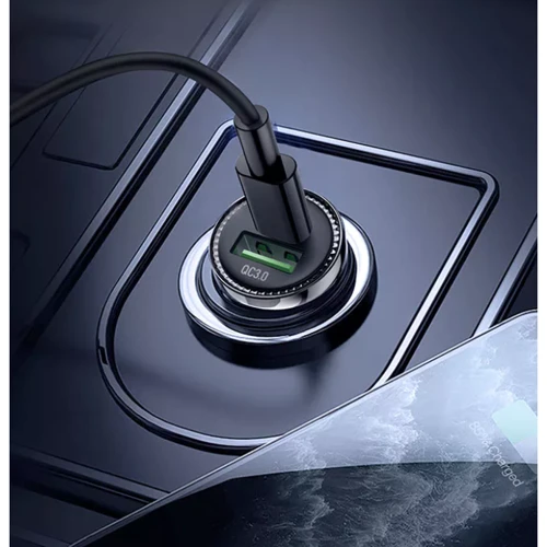 Зарядное устройство Hoco Car Charger Z44 Leading USB+USB-C 20W Black (S25727) фото 6