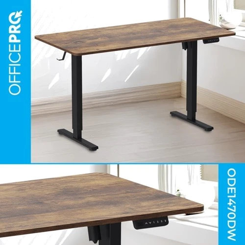 Стол с электрорегулировкой высоты Officepro Dark Wood/Black (ODE1470DW)