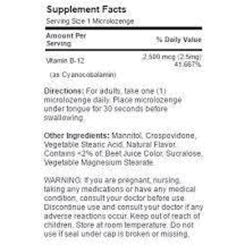 Puritan's Pride Vitamin B-12 500 mcg 100 tabs: Тип Витамин B