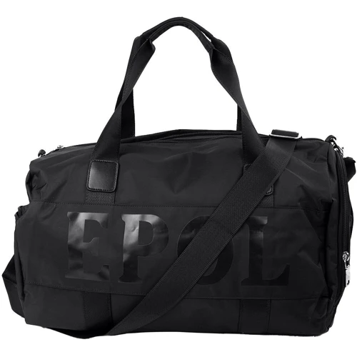 Дорожная сумка Epol черная (VT-6016-12-black): Фактура Матовая, Тканая