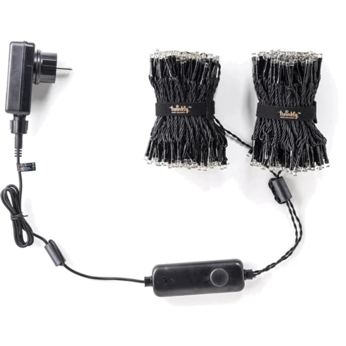 Гирлянда Smart LED Twinkly Strings AWW 400 Gen II IP44 длина 32м кабель черный фото 6