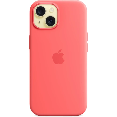 Чохол для iPhone Apple iPhone 15 Silicone Case з MagSafe - Guava (MT0V3ZM/A): Матеріали Силикон