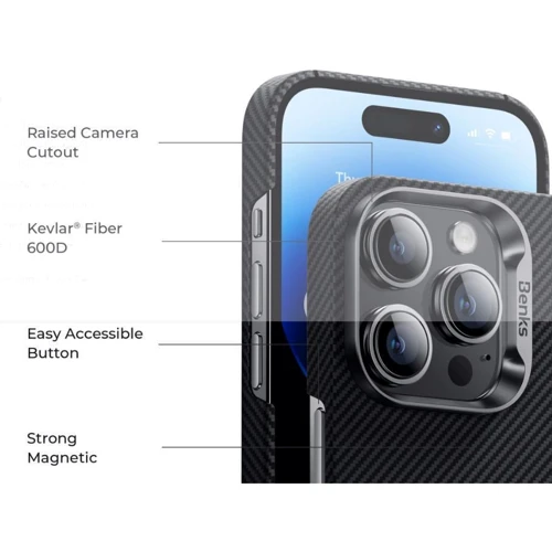Чехол для iPhone Benks MagClap ArmorAir Case Black for iPhone 15 Plus фото 6