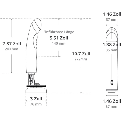 Дилдо с вибрацией Lovense Mission 2 Vibrating suction cup dildo