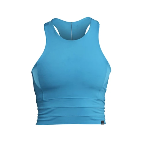 Спортивный топ Saucony Racer Front Crop SAW800008-PC 40 голубой