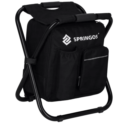 Стул складной для кемпинга и рыбалки Springos черный (CS0012)