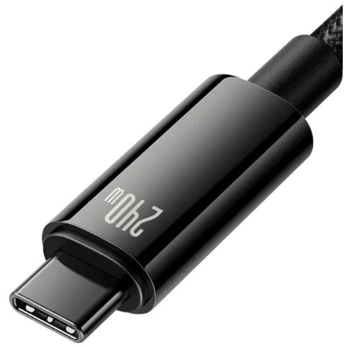 Кабель Baseus Cable USB-C to USB-C Tungsten Gold 240W 1m Black (CAWJ040001): Длина 1 м