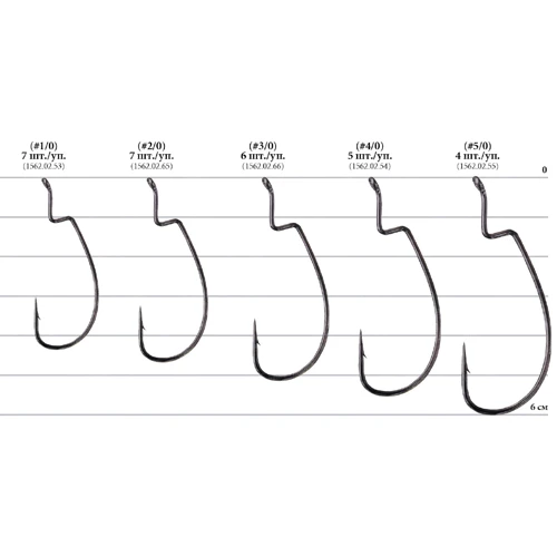 Крючок Decoy Worm 21 Digging Hook 4/0, 5шт (1562.02.54): Тип Офсетный