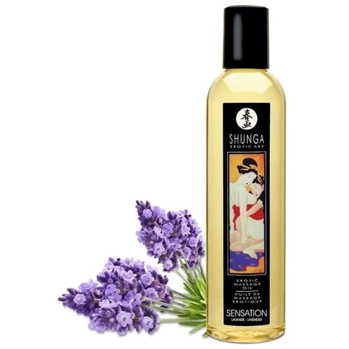 Масажне масло Shunga Sensation - Lavender (250 мл): Тип Масло