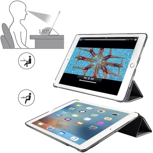 Аксессуар для iPad BeCover Case Book Tri Fold Hard Black for iPad 9.7 2017/2018 (706863): Материал искусственная кожа