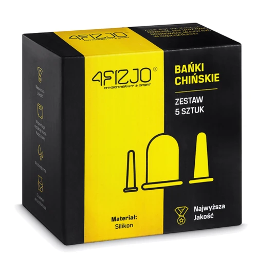 Массажер 4FIZJO Вакуумные массажные банки силиконовые для тела (китайские/атницелюлитные банки) 5 шт Black (P-5907739314949)