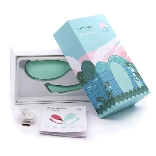 Виброяйцо Magic Fugu Green + насадка Magic Elizabeth