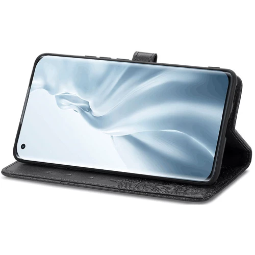 Чехол для телефонов Mobile Case Book Cover Art Leather Black for Xiaomi Mi 11 Lite / Mi 11 Lite 5G: Цвет черный