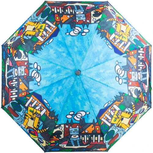 Парасолька жіночий механічний Art Rain блакитний (ZAR3125-2050)