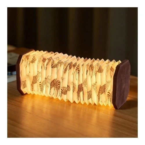 Світильник на акумуляторі Gingko Velvet Accordion Zebra коричневий (G006ZE): Тип живлення Від USB, акумулятор