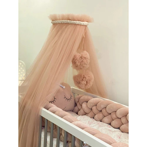 Бампер - косичка Twins 200 см пудровый (2020-K4-200-24)