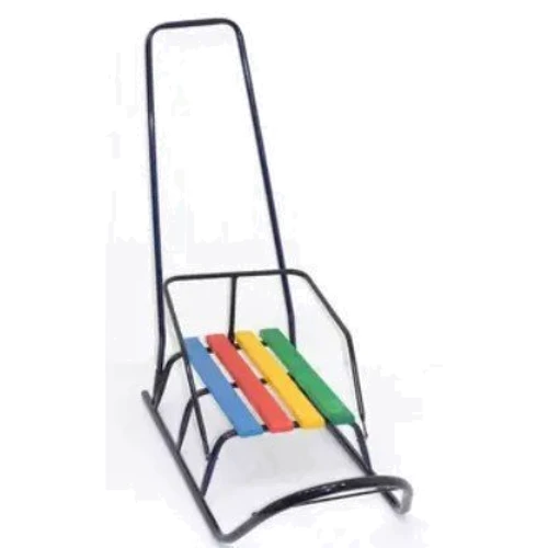 Санки Классик круглые полозья синие с ручкой (23620)