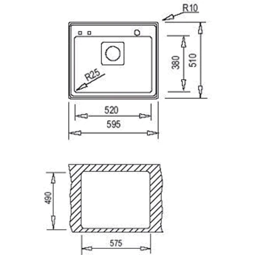Teka FRAME 1B Plus (40180500): Форма Прямоугольная