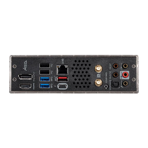 MSI MEG Z490I Unify Socket 1200: Разъемы на задней панели USB Type-C, USB 3.0 (USB 3.1 Gen 1), S/PDIF (Оптический)