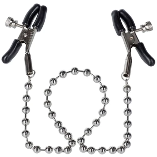 Зажимы для сосков Nipple Clamps Silver Beaded