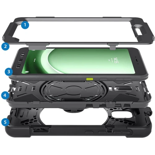 Аксессуар для планшетных ПК BeCover Heavy Duty Case with Stand Black for Samsung X356 Galaxy Tab Active5 Pro (713558)