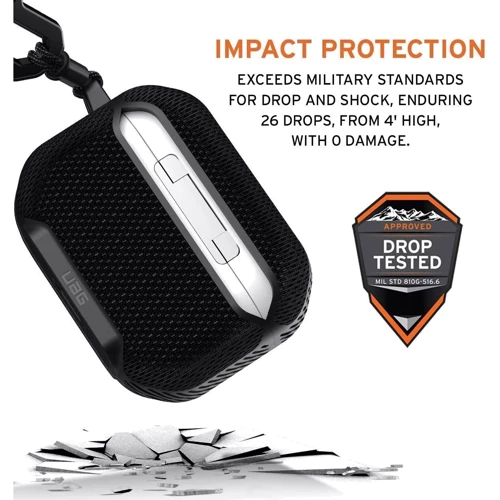 Чехол для наушников Urban Armor Gear UAG Metropolis Case FIBR ARMR BLACK (102256113940) for Apple AirPods Pro фото 6