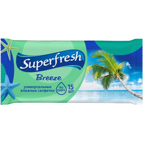 Влажные салфетки Superfresh Breeze 15 шт