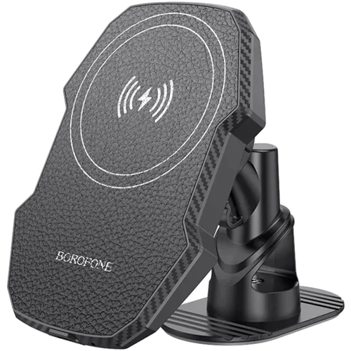 Держатель Borofone Car Holder BH216 Wireless Charger 15W Black