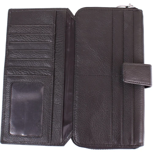 Чоловічий гаманець ST Leather Accessories чорний (NST128-black): Формат гаманця вертикальний