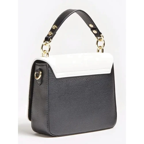 Женская сумка-сэтчел Guess Genevieve Mini Crossbody Flap черно-белая (HWGENVP0287-BML): Пол Женский