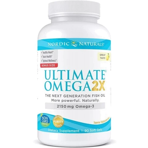 Nordic Naturals Ultimate Omega 2X Lemon flavour 2150 mg Рыбий жир со вкусом лимона 90 гелевых капсул