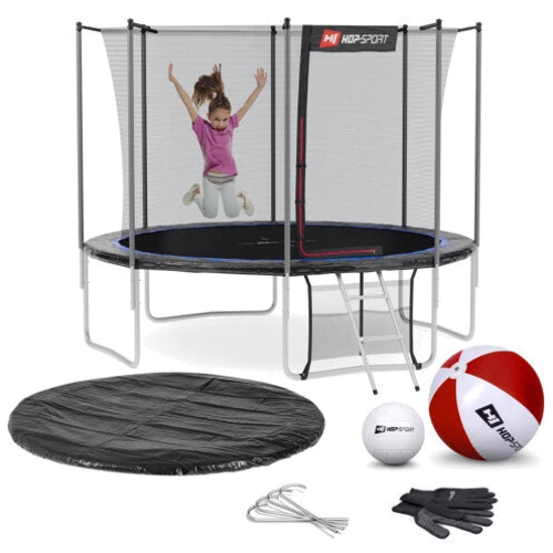 Батут Hop-Sport 10ft black/blue черно-синий с внутренней сеткой 305 см фото 4