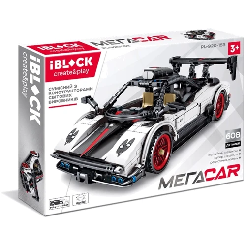 Конструктор IBLOCK PL-920-153 608дет., МЕГАCAR