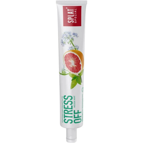 SPLAT Special Stress Off 75 ml Зубная паста: Назначение Укрепление эмали, Отбеливание, Очищение