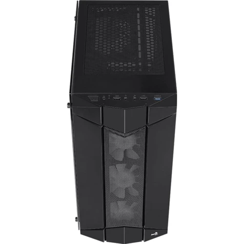 Корпус AEROCOOL PGS Sentinel (Black): Матеріал передній панелі пластик