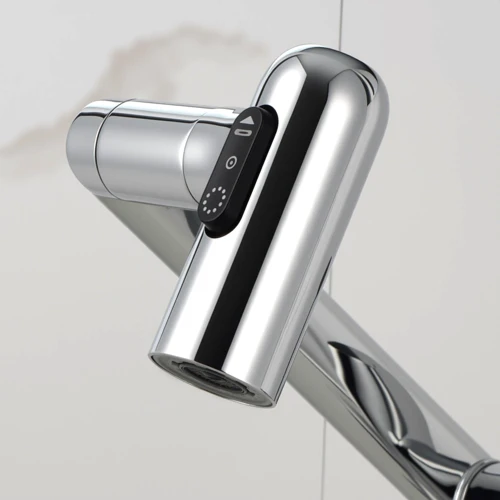 Смеситель для раковины Lefton Single-Hole Rotatable Faucet with Temperature Display-BF2204 Chrome фото 11