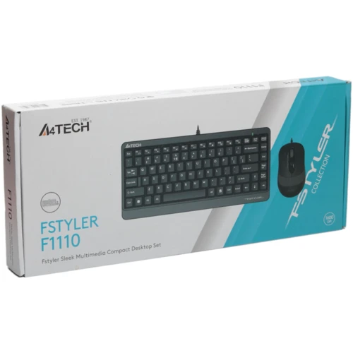 Комплект дротовий A4Tech Fstyler F1110 Grey: інтерфейс підключення USB