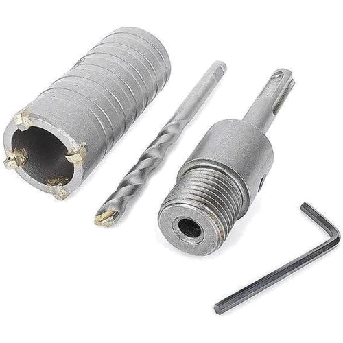 Intertool SD-7032 Комплект: свердло корончате по бетону 32мм + Перехідник SDS Plus 100мм