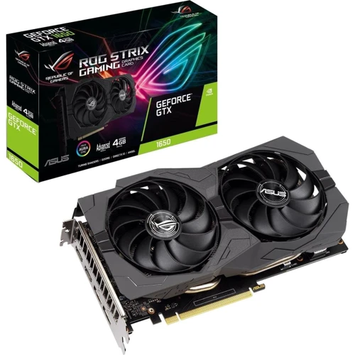 Видеокарта ASUS GeForce GTX1650 4096Mb ROG STRIX ADVANCED D6 GAMING (ROG-STRIX-GTX1650-A4GD6-GAMING): Форм-фактор Стандартная
