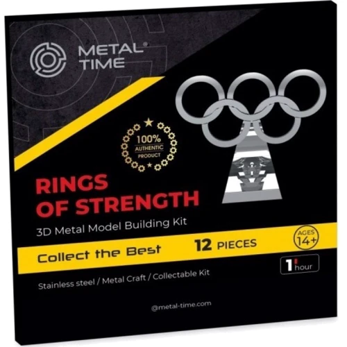 Коллекционная модель-конструктор Metal Time Rings of Strength Олимпийские кольца (MT021Y) фото 5
