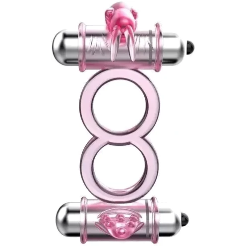 Эрекционное вибро кольцо с стимулятором клитора BUNNY Snuggles, BI-014079